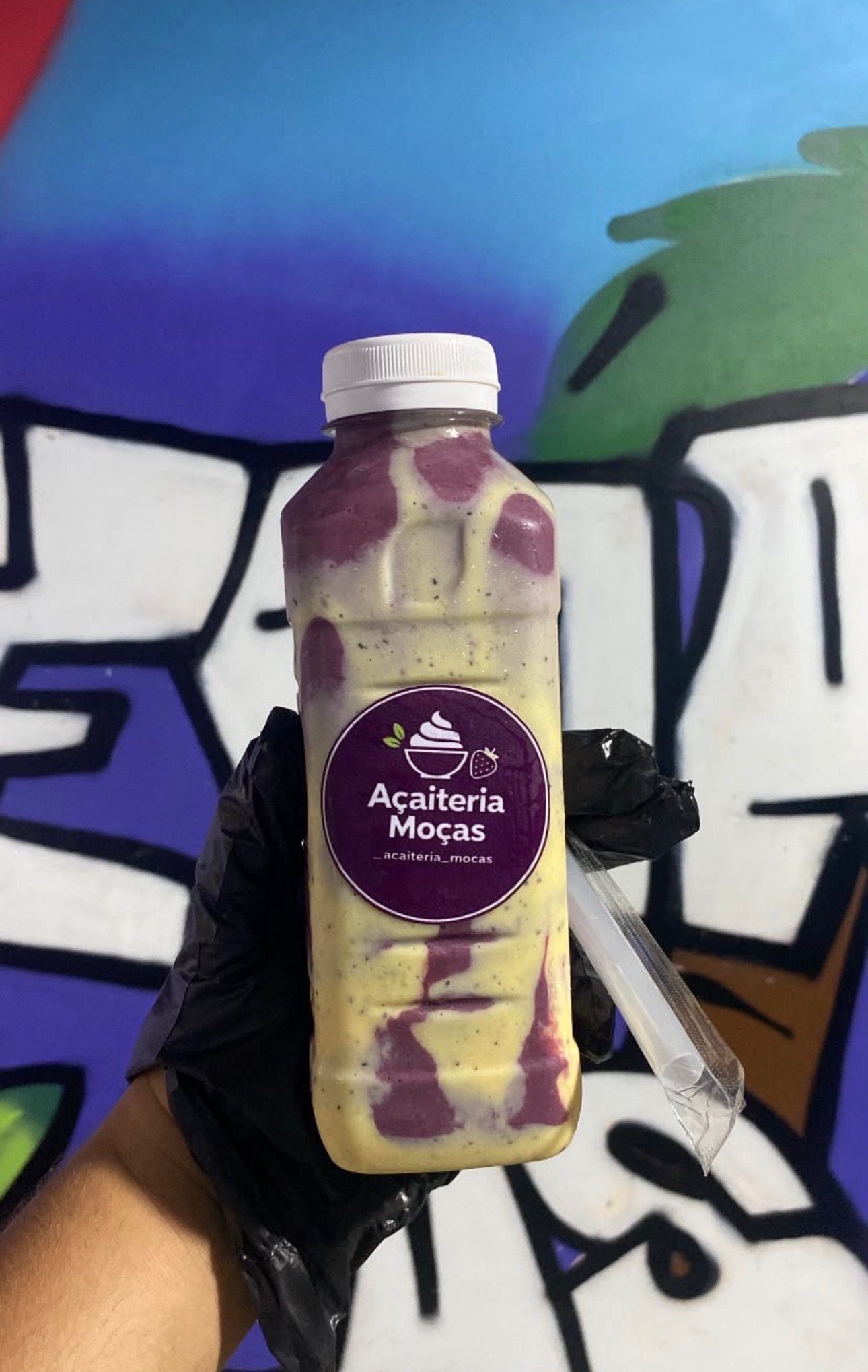 AÇAI NA GARRAFA COM MOUSSE DE MARACUJA 300ML
